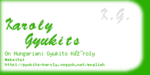 karoly gyukits business card